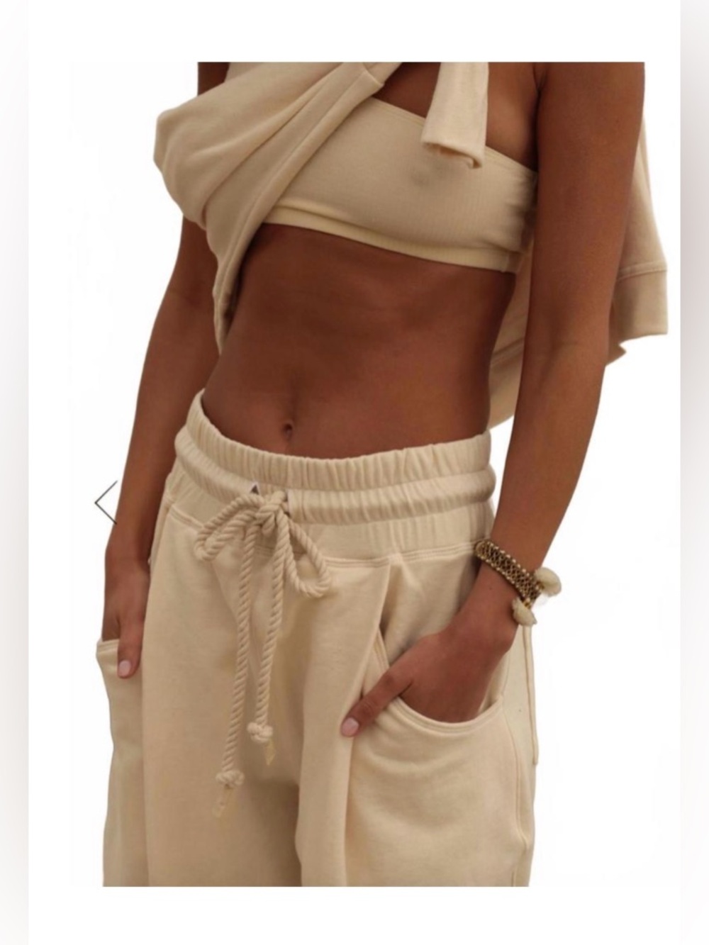 The Waight Undyed High Rise Sweatpants Off White , Small - Picture 4 of 8